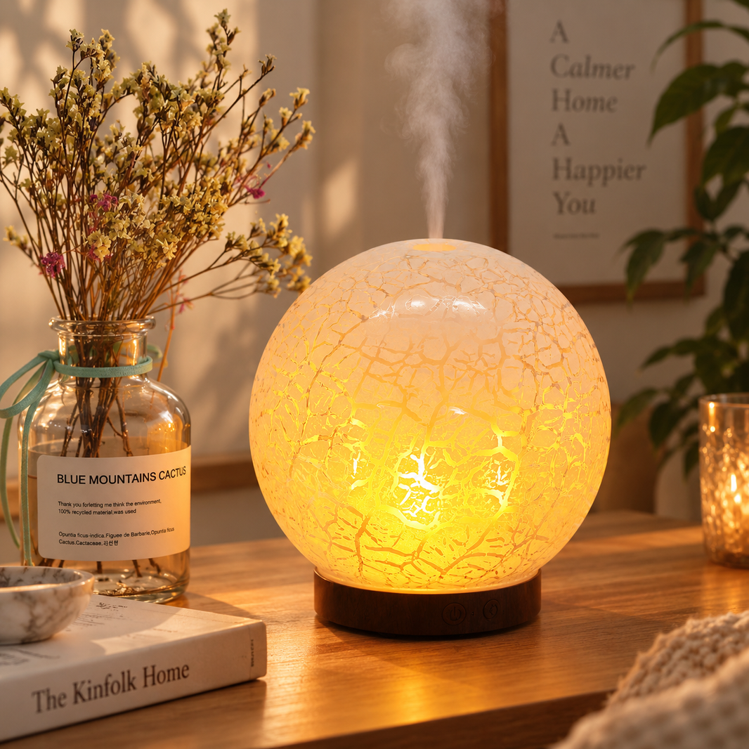Bowling Glass Aroma Diffuser with 6 Essential Oils