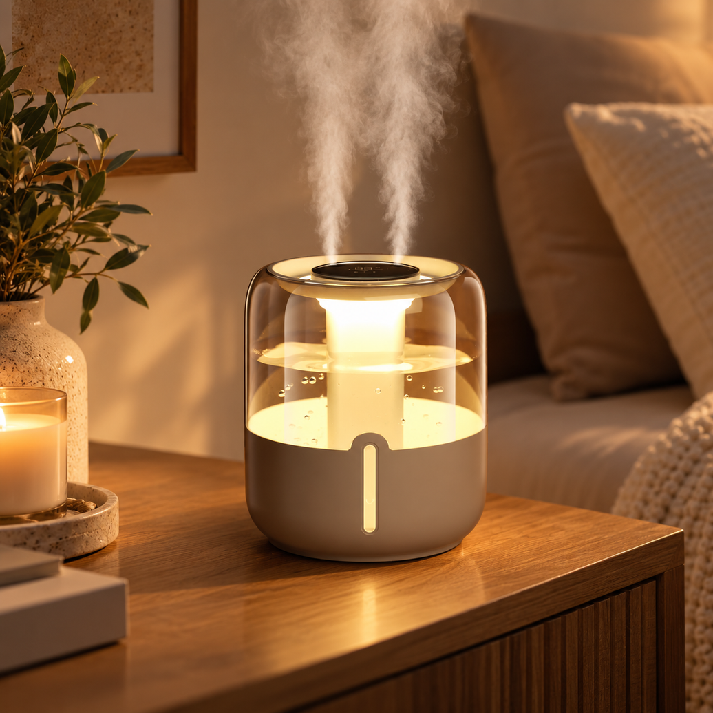 Dual Spray Humidifier with Digital Display