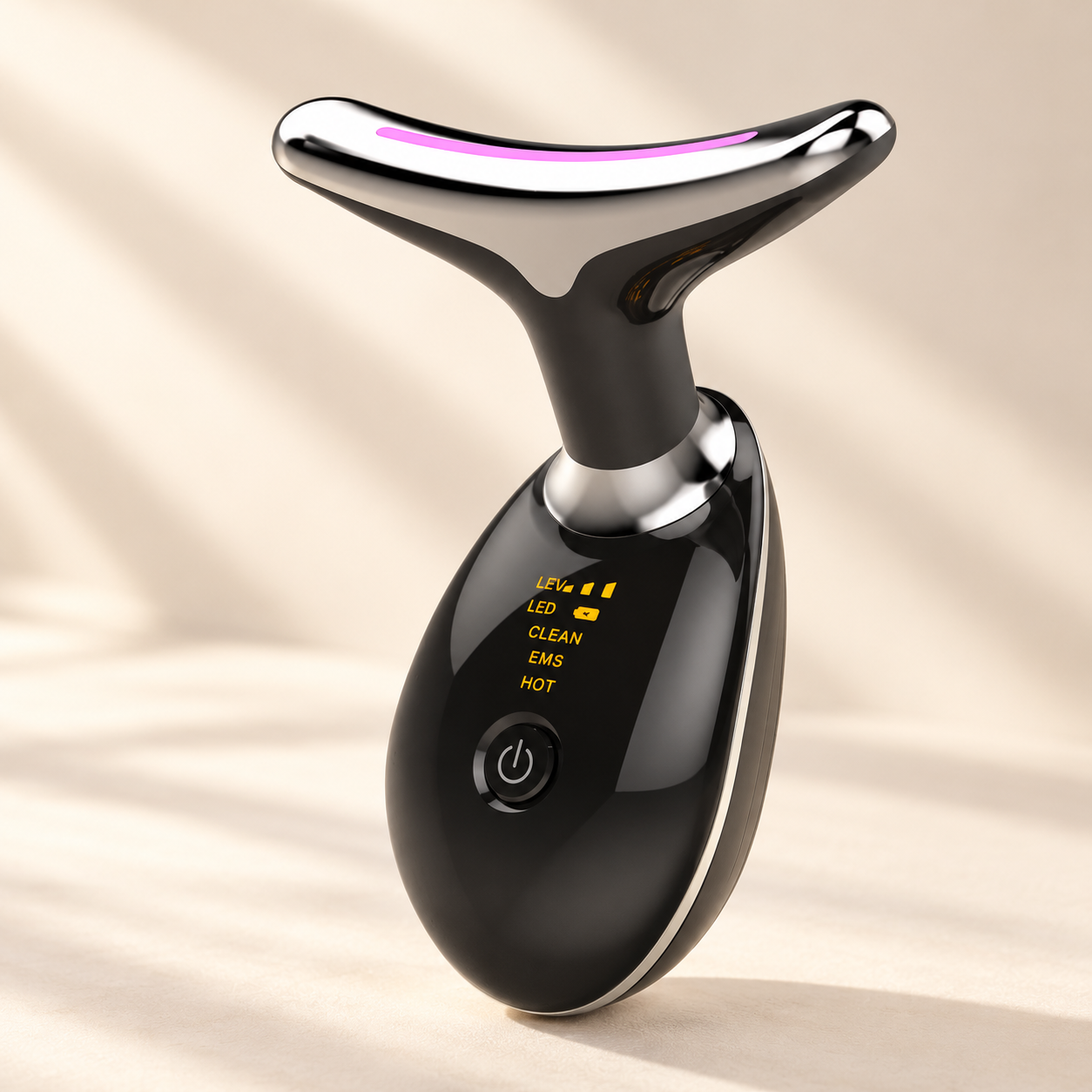 EMS Neck & Face Wand with Heat and 3-Color LED
