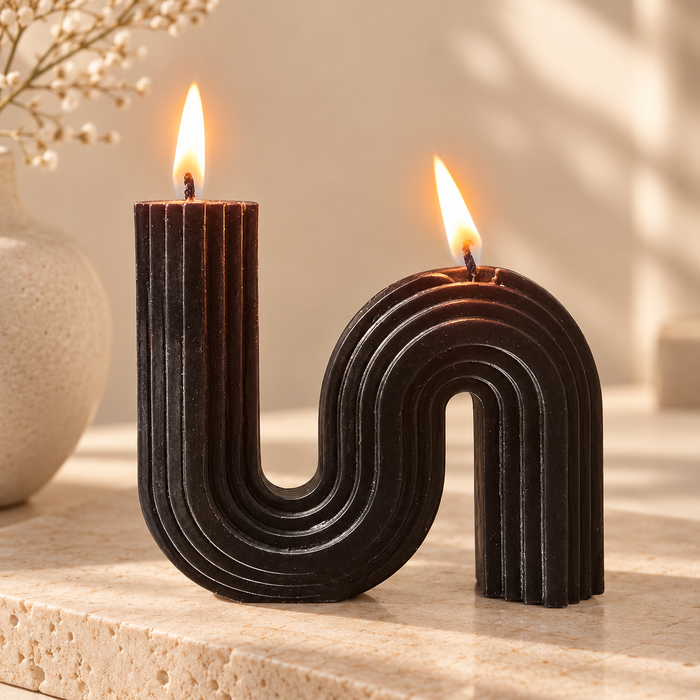 Sculptural S-Shape Soy Candle