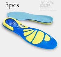 Cushioned silicone gel insoles, 3-Pack / L