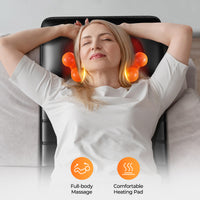 Heated full-body massage mat with kneading pillow, view 10