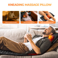 Heated full-body massage mat with kneading pillow, view 5