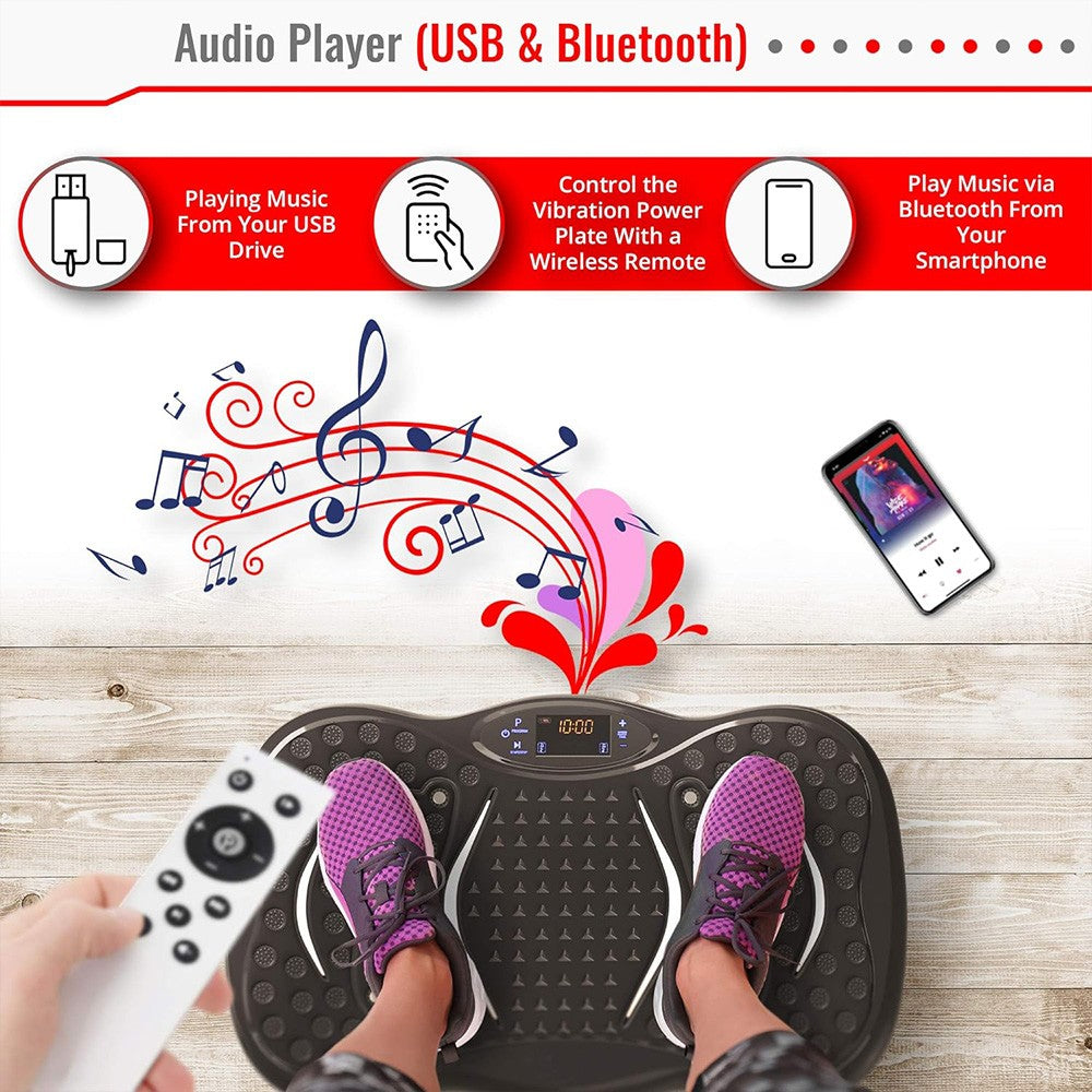 Home vibration plate with Bluetooth speaker, view 4