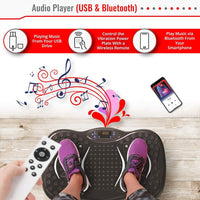 Home vibration plate with Bluetooth speaker, view 4