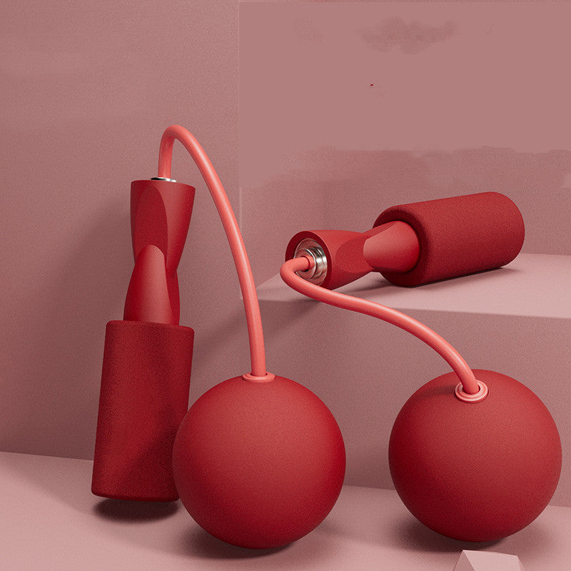 Dual-use cordless jump rope, Red / Large Ball