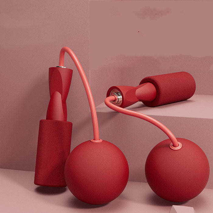Dual-use cordless jump rope, Red / Large Ball