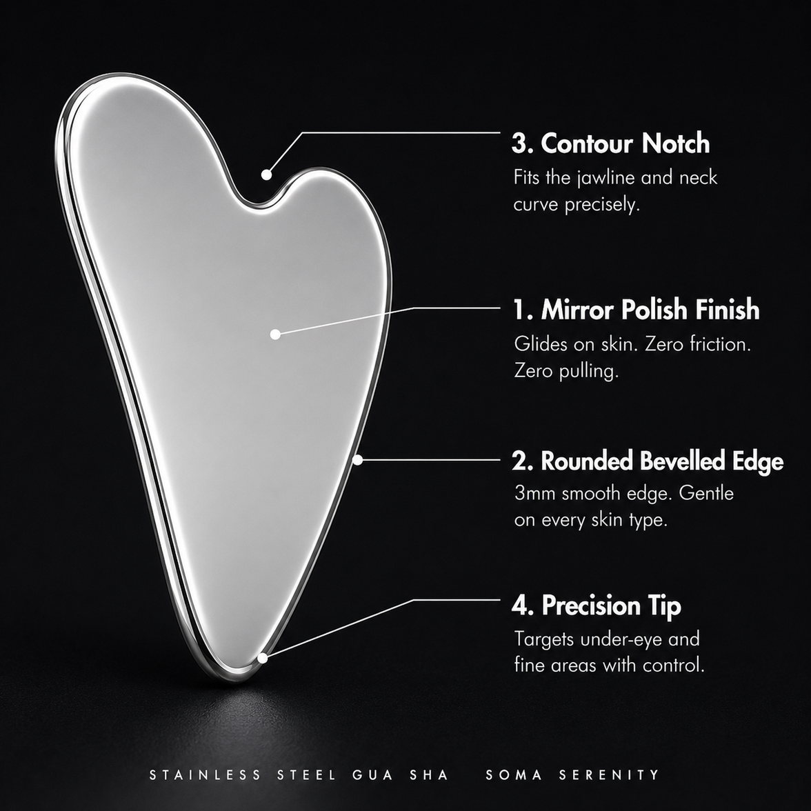 Heart-Shaped Stainless Steel Gua Sha