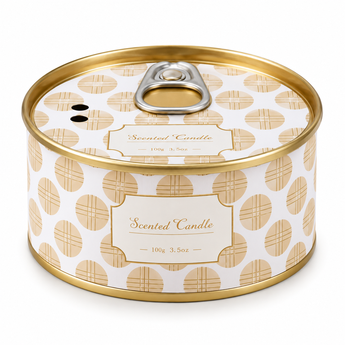 Ring-pull tin scented candle, Camellia