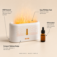 Ultrasonic Flame Aroma Diffuser