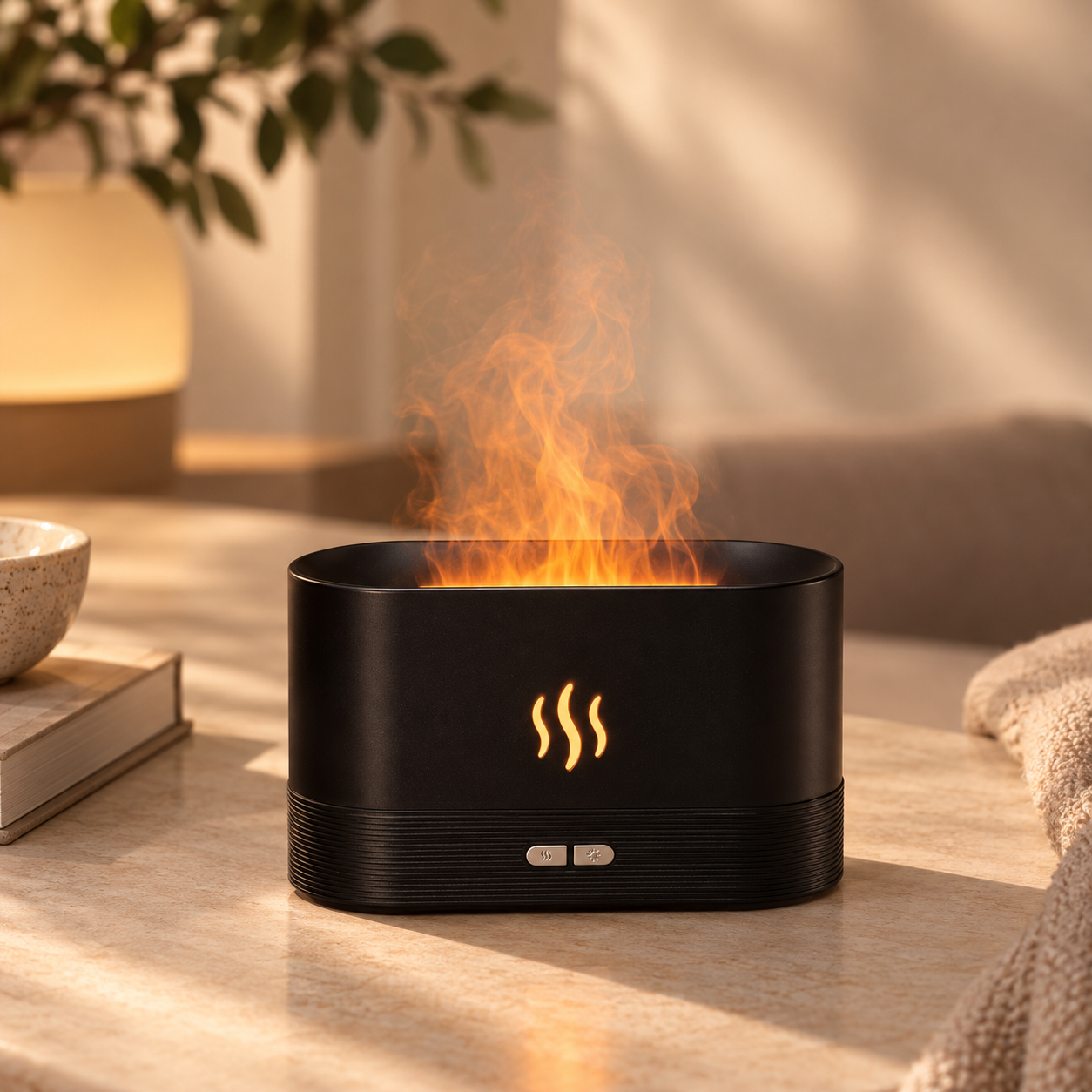 Flame Light Aroma Diffuser with Two Fire Modes