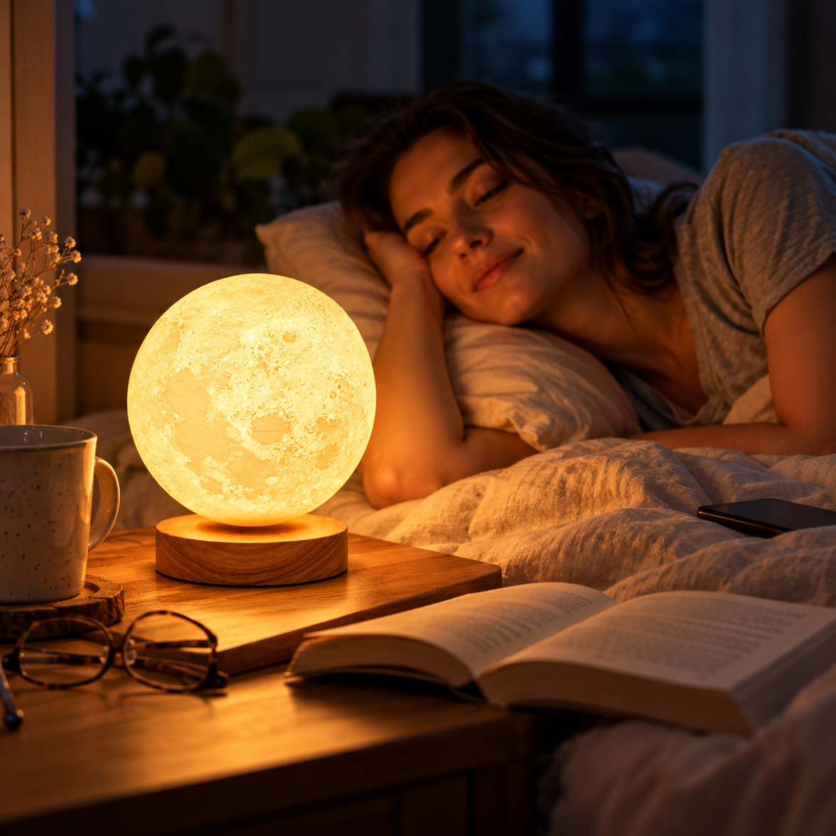 Levitating Moon Lamp with Remote