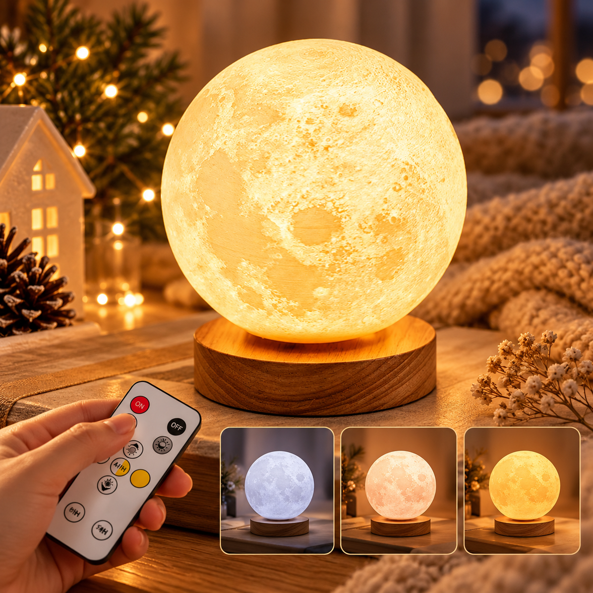 Levitating Moon Lamp with Remote
