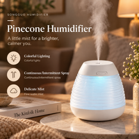 Pinecone Humidifier with Colorful Night Light