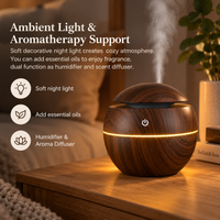 Mini Wood Grain Sphere Humidifier