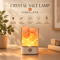 USB Crystal Salt Lamp with 5-Color Touch