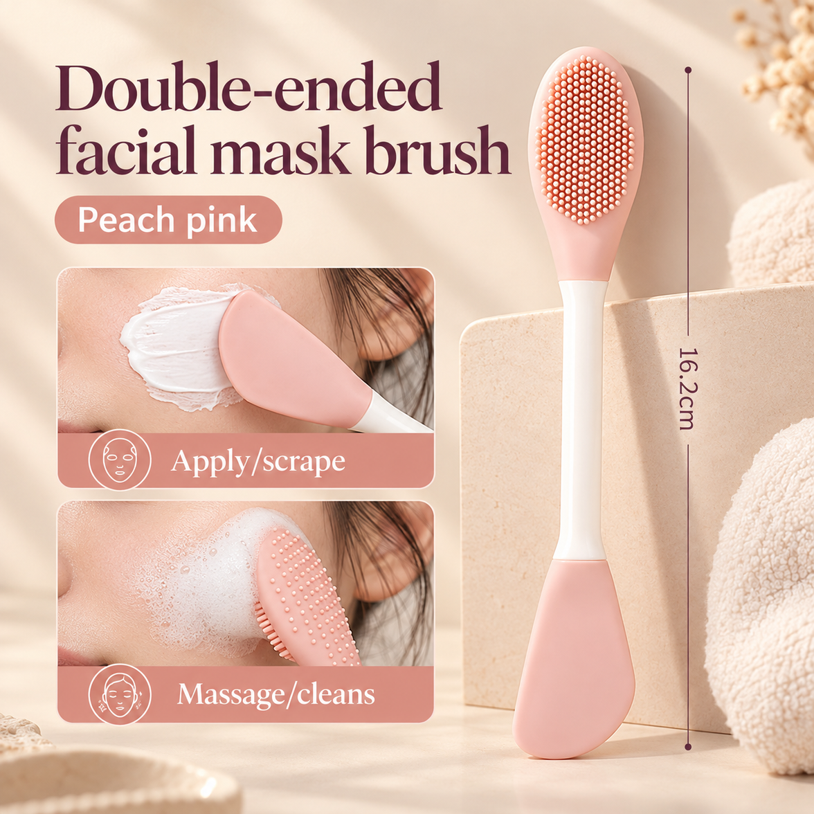 Double-Ended Silicone Mask Brush