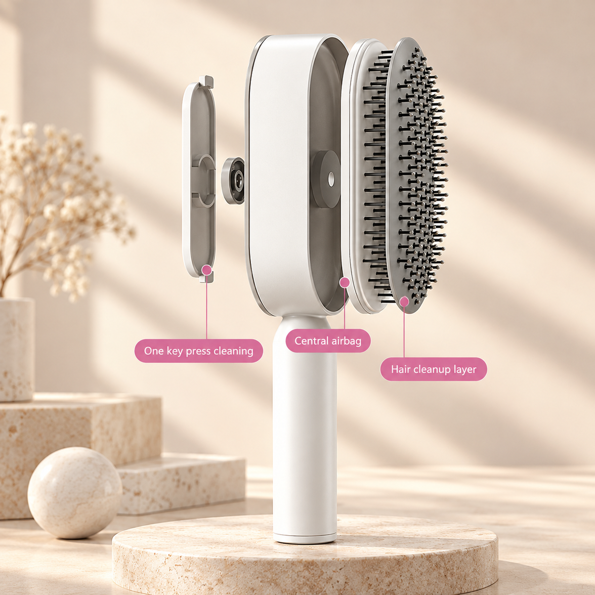 Self-Cleaning Hair Brush