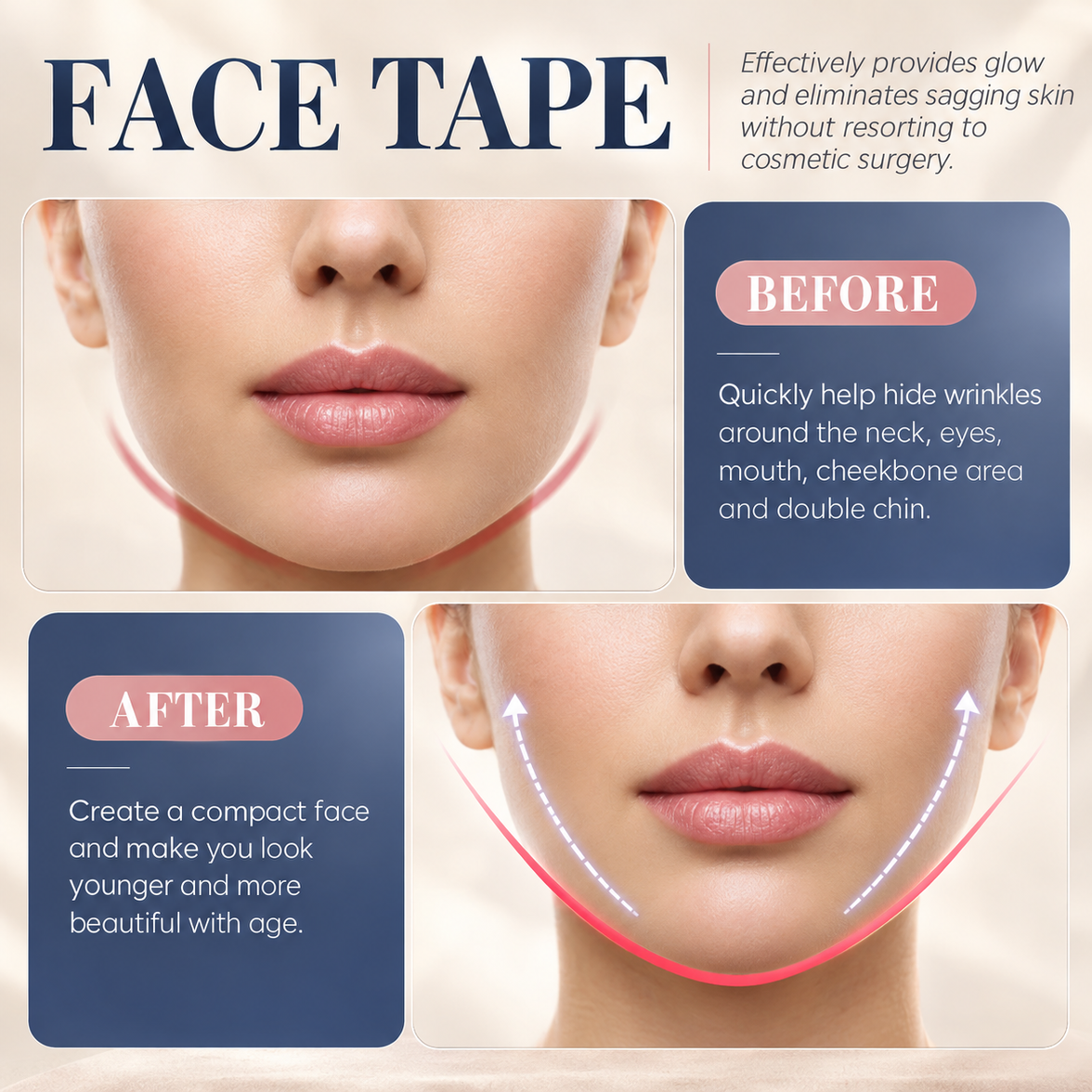 Invisible Face Lifting Tape