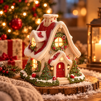 Glowing Snow House Backflow Incense Burner