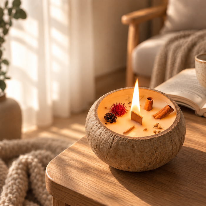 Coconut Shell Scented Candle