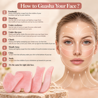 Natural Rose Quartz Gua Sha Massage Tool