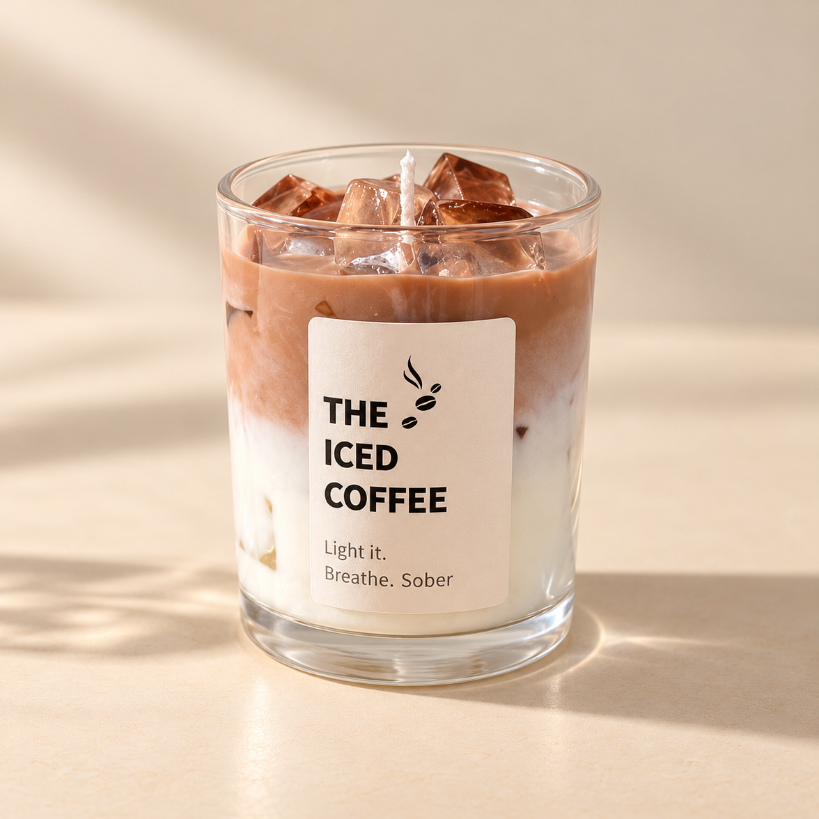Iced Latte Jelly Candle in Glass