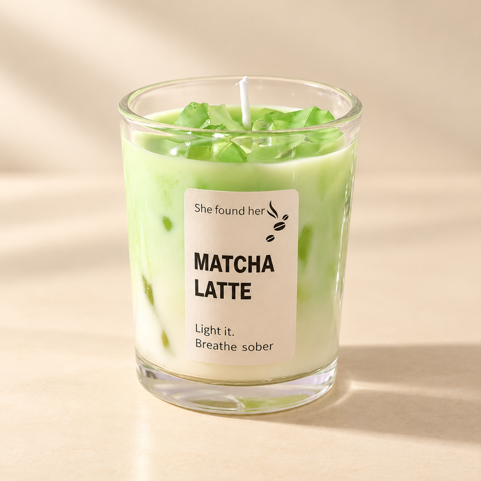 Iced Latte Jelly Candle in Glass