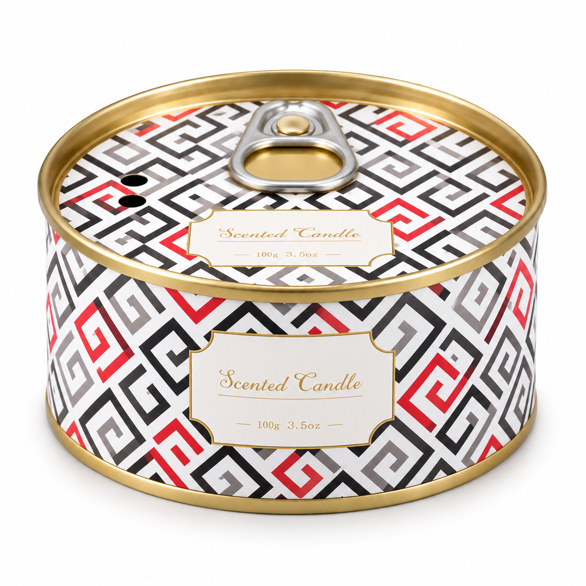 Ring-pull tin scented candle, Rose