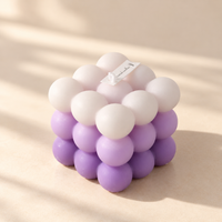 Pastel Gradient Cube Candle