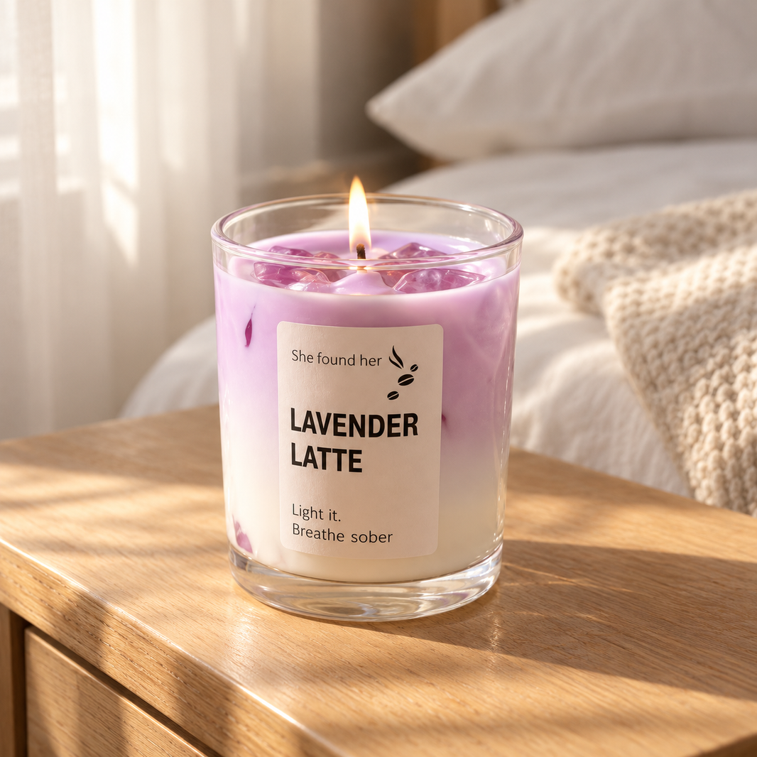 Iced Latte Jelly Candle in Glass