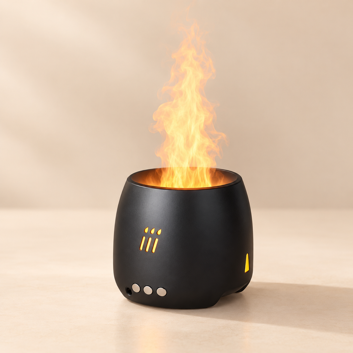 Remote-Control Flame Aroma Diffuser with LED Glow