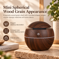 Mini Wood Grain Sphere Humidifier