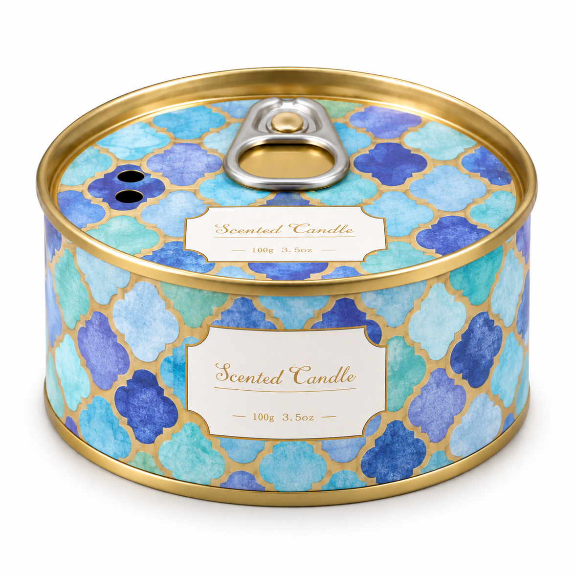 Ring-pull tin scented candle, Moslan