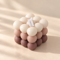 Pastel Gradient Cube Candle