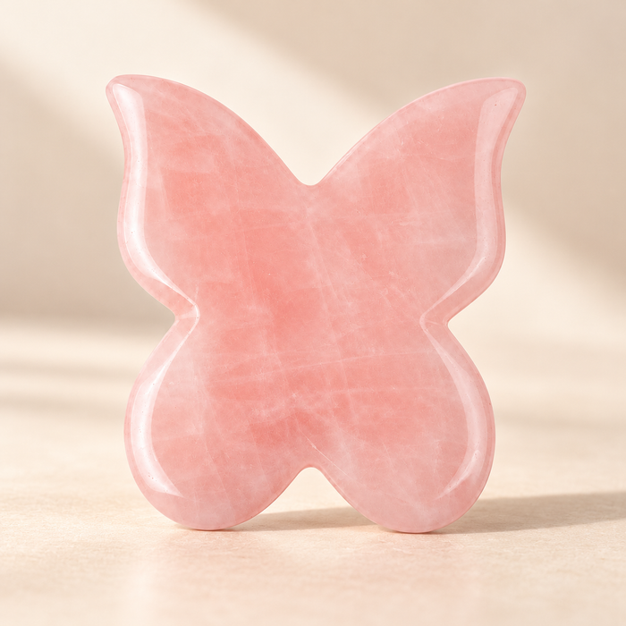 Natural Rose Quartz Gua Sha Massage Tool