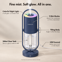 Portable Mini Humidifier with Night Light