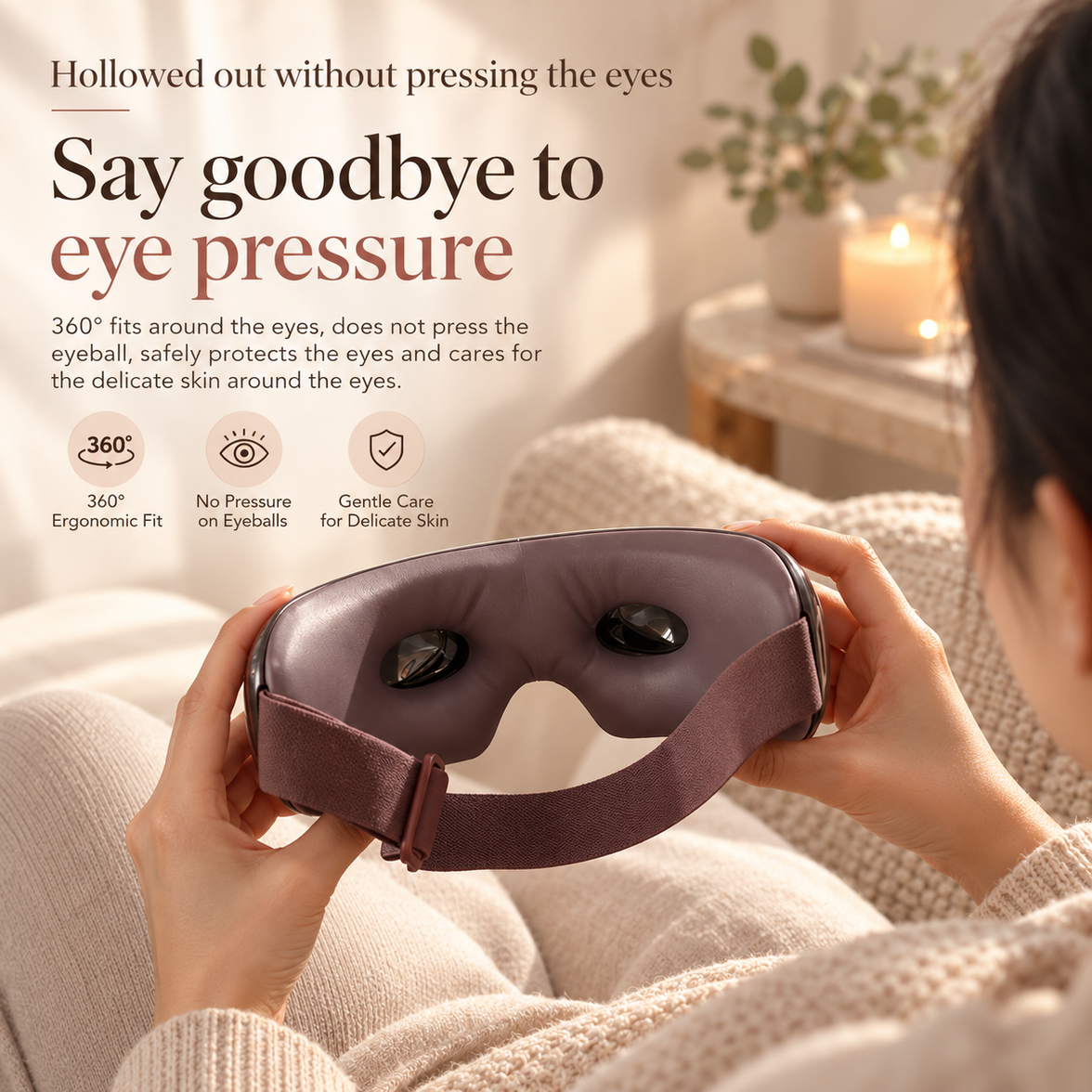 Heated Eye Massager with Air Pressure & Music