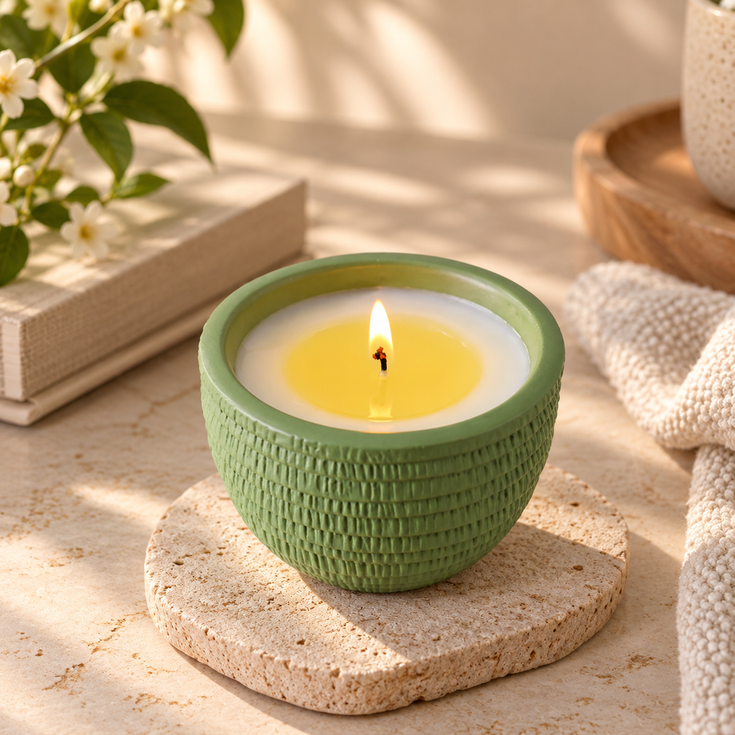 Cement Cup Soy Candle