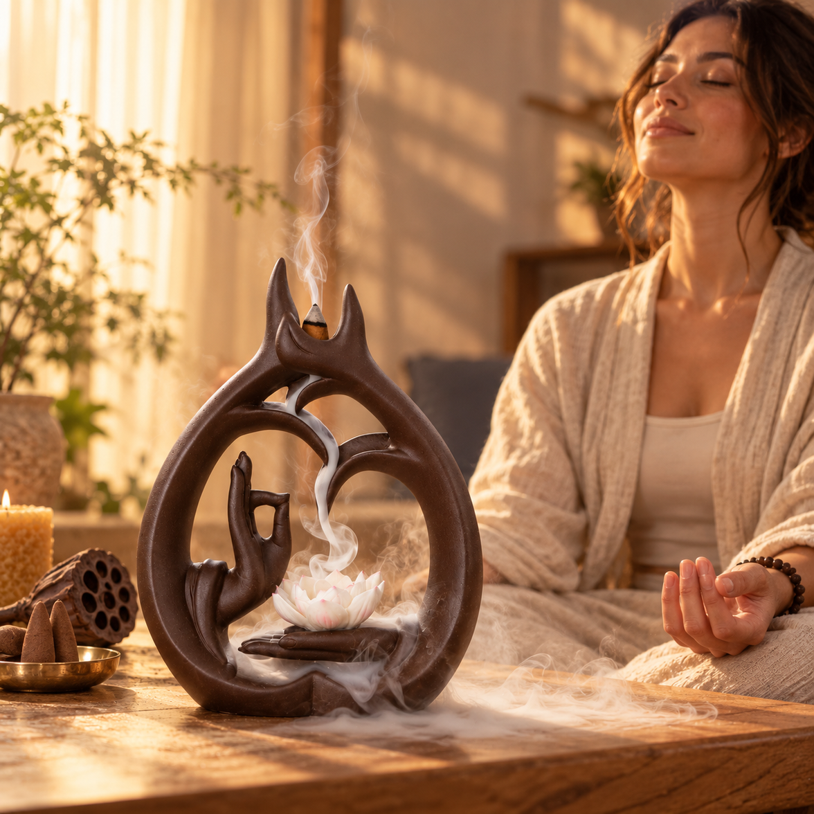 Zen Hand Backflow Incense Burner