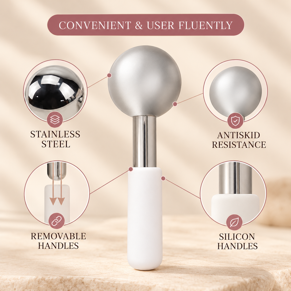 Stainless Steel Ice Roller for Face and Eyes