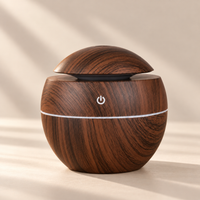 Mini Wood Grain Sphere Humidifier