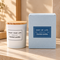 Crystal Stone Soy Candle with Wooden Lid