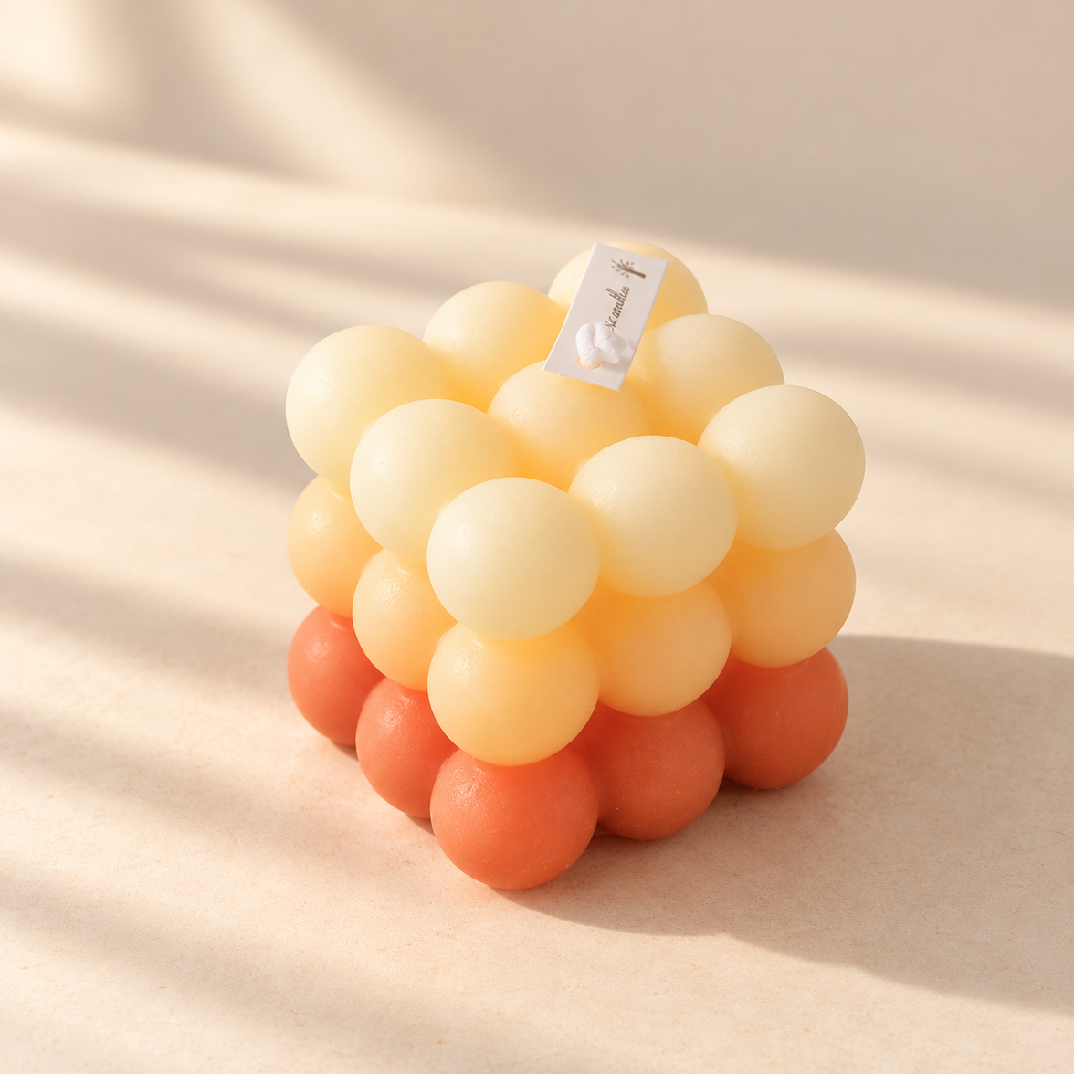 Pastel Gradient Cube Candle