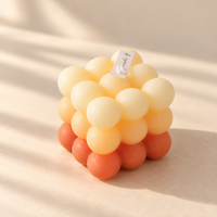 Pastel Gradient Cube Candle