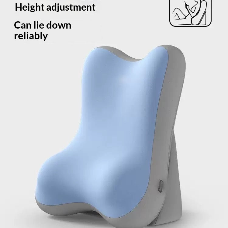 Adjustable memory foam backrest pillow, Blue Gray