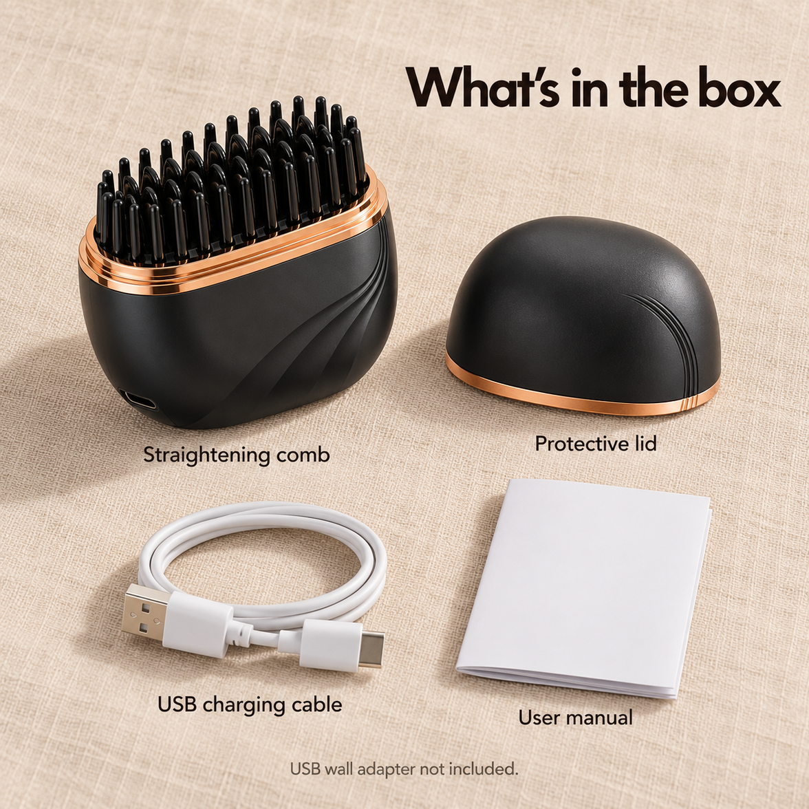 Cordless Mini Hair Straightening Comb