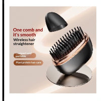 Cordless hair straightening comb and lid
