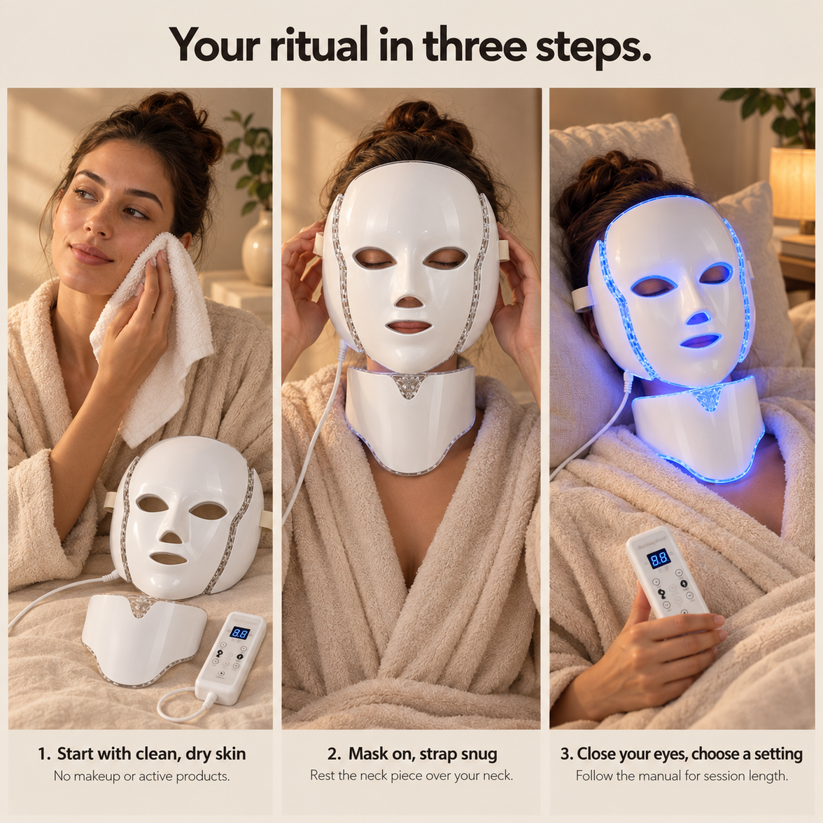LED Light Face & Neck Mask