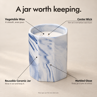 Marbled Ceramic Scented Candle
